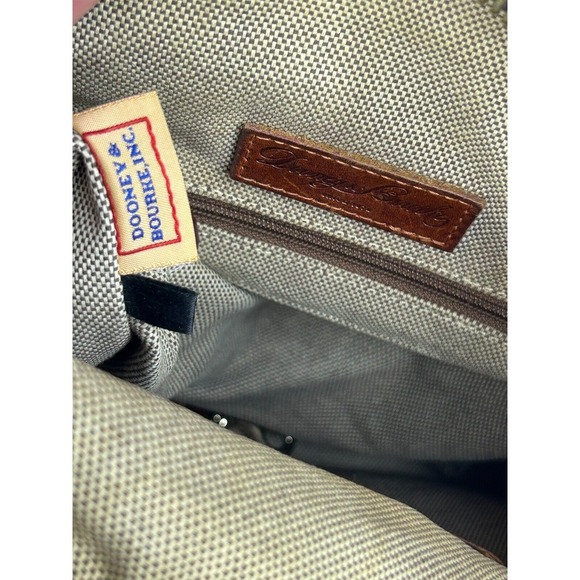 Dooney & Bourke Florentine VTG Satchel Med Camel Tear Drop Crossbody Rare Classy - Picture 8 of 12